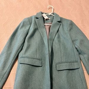 LOFT Blue gray herringbone blazer